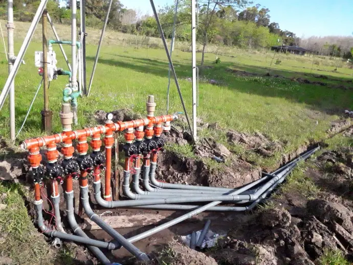 manifold de válvulas en proceso